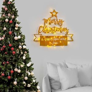 Decoratiune de luminoasa XMASGOLD-004, Tanelorn, 67x62 cm, metal, auriu imagine