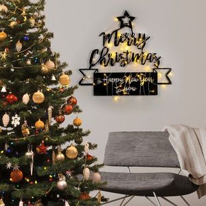 Decoratiune de luminoasa XMASBLACK-004, Tanelorn, 67x62 cm, metal, negru imagine