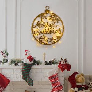 Decoratiune de luminoasa XMASGOLD-030, Tanelorn, 66x63 cm, metal, auriu imagine