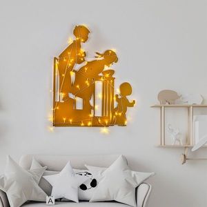 Decoratiune de luminoasa XMASGOLD-018, Tanelorn, 39x86 cm, metal, auriu imagine