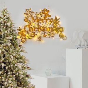 Decoratiune de luminoasa XMASGOLD-023, Tanelorn, 95x69 cm, metal, auriu imagine