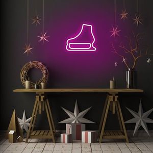 Lampa de perete Ice-Skate, Neon Graph, 25x22x2 cm, roz imagine