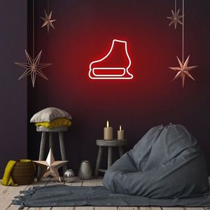 Lampa de perete Ice-Skate, Neon Graph, 25x22x2 cm, rosu imagine