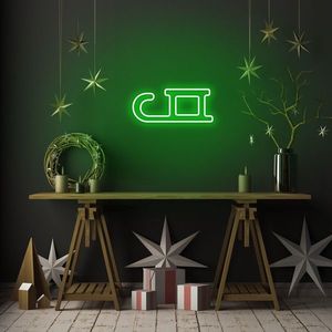 Lampa de perete Sled, Neon Graph, 38x17x2 cm, verde imagine