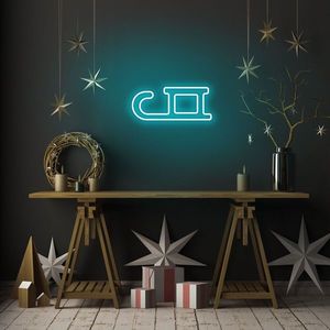 Lampa de perete Sled, Neon Graph, 38x17x2 cm, albastru imagine