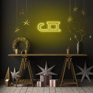 Lampa de perete Sled, Neon Graph, 38x17x2 cm, galben imagine