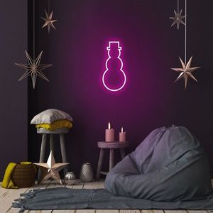 Lampa de perete Snowman, Neon Graph, 18x35x2 cm, roz imagine