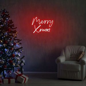 Lampa de perete Merry Christmas, Neon Graph, 43x33x2 cm, rosu imagine