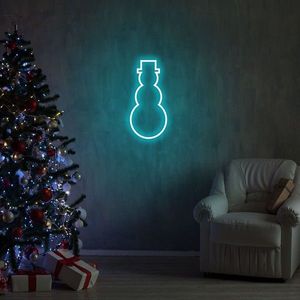 Lampa de perete Snowman, Neon Graph, 18x35x2 cm, albastru imagine