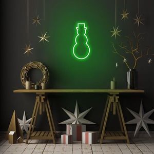 Lampa de perete Snowman, Neon Graph, 18x35x2 cm, verde imagine