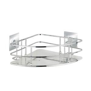 Polita de colt pentru baie, Wenko, Turbo-Loc®, 27.5 x 10 x 19.3 cm, inox/plastic imagine