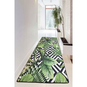 Covor de hol, Tropic Djt , 80x200 cm, 50% catifea/50% poliester, Multicolor imagine