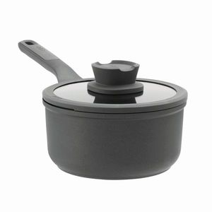 Cratita cu capac saucepan BergHOFF, Leo Stone, Ø18 cm, 2 L, aluminiu turnat, invelis antiaderent imagine