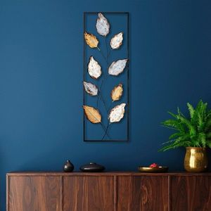 Decoratiune de perete, Fagus 3, Metal, Dimensiune: 32 x 90 cm, Multicolor imagine