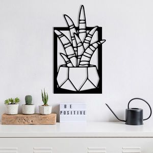 Decoratiune de perete, Havsala, metal, 28 x 48 cm, negru imagine