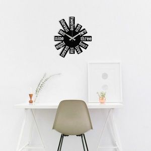 Ceas de perete, Enzoclock - S020, metal, 48 x 48 cm, negru imagine