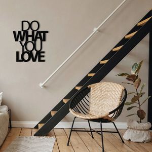 Decoratiune de perete, Do What You Love Metal Wall Decor, metal, 47 x 55 cm, negru imagine