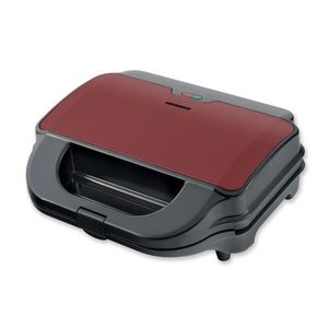 Sandwich maker Heinner, 900 W, placi detasabile, grill, waffles, negru/rosu sidefat imagine