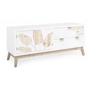 Comoda TV Folium, Bizzotto, 120 x 40 x 52 cm, lemn de brad/MDF imagine