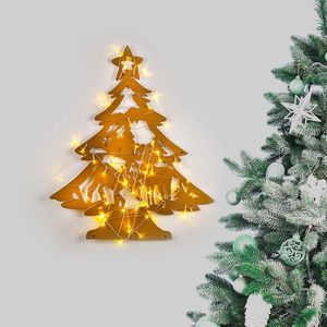 Decoratiune de luminoasa XMASGOLD-024, Tanelorn, 59x70 cm, metal, auriu imagine