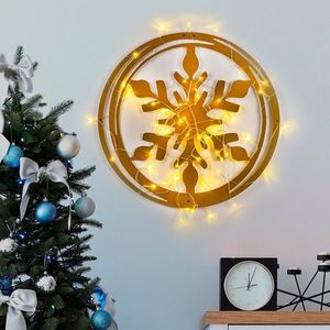 Decoratiune de luminoasa XMASGOLD-020, Tanelorn, 62x56 cm, metal, auriu imagine