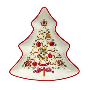 Platou pentru servire, Villeroy & Boch, Winter Bakery Delight Tree, 17 cm, portelan premium imagine