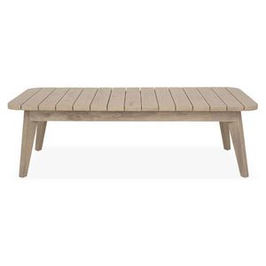 Masuta cafea pentru gradina/terasa Eastportt, 125x65x38 cm, lemn teak, maro imagine