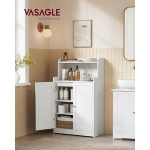 Dulap pentru baie Classic, Vasagle, 60x30x110 cm, MDF, alb imagine