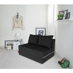 Canapea extensibila Urban Living, 136x80x40 cm, Negru imagine