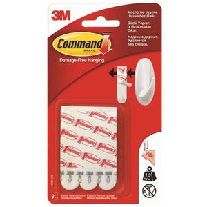 Rezerve Benzi Dublu Adezive Medii - 3M Command Damage-Free Hanging, 1, 3 kg, 7 cm x 1, 5 cm, 9 buc imagine