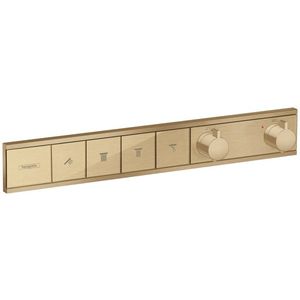 Baterie cada - dus termostatata Hansgrohe RainSelect cu 4 functii montaj incastrat necesita corp ingropat bronz periat imagine