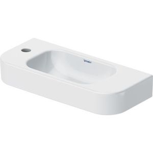 Lavoar asimetric Duravit Happy D.2 50x22cm orificiu baterie stanga fara preaplin alb imagine