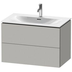 Dulap baza suspendat Duravit L-Cube 820x481mm cu doua sertare gri ciment mat imagine