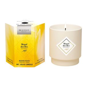 Lumanare parfumata My Jolie Candle Les Surprenantes Island Monoi 180g + bratara argintie surpriza imagine