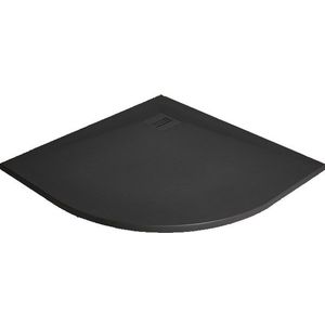 Cadita dus semirotunda slim Radaway Kyntos A 90x90x3cm marmura negru imagine