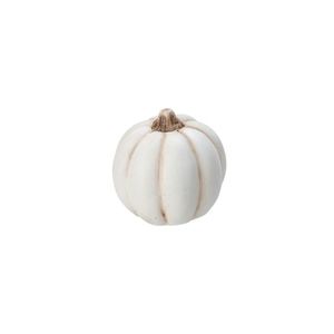 Dovleac decorativ din ceramica Pumpkin Harvest alb 6x6 cm imagine