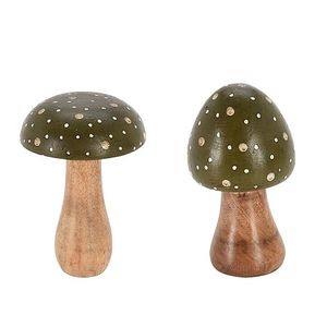 Decoratiune ciuperca Woodland Mushroom verde 9x15 cm - modele diverse imagine