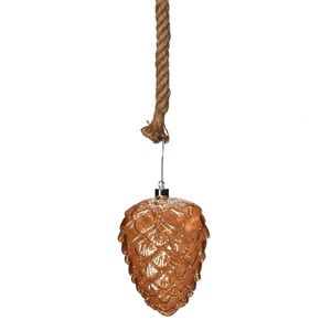 Ghirlanda luminoasa cu 15 LED-uri si sfoara Amber Pinecone 80x22 cm imagine