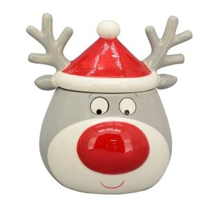 Recipient din ceramica Reindeer 11 cm - modele diverse imagine