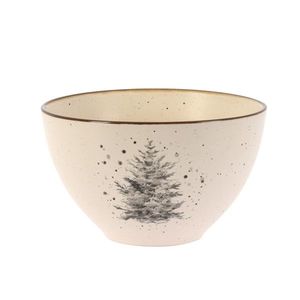 Bol ceramica crem Winter Tree 14.5 cm 450 ml imagine