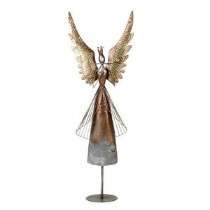 Statueta inger Vintage Wings aripi detasabile metal aramiu 76 cm imagine