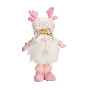 Figurina fetita Winter Doll din plus roz 31 cm - modele diverse imagine