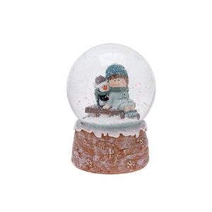 Glob din sticla cu zapada Winter Girl 10x13 cm imagine