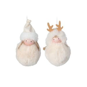 Figurina din plus fetita Winter Deer alb 13 cm - modele diverse imagine