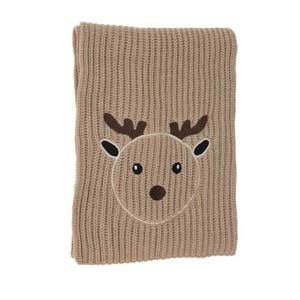 Fular copii Cozy Reindeer bej 125x20 cm - modele diverse imagine