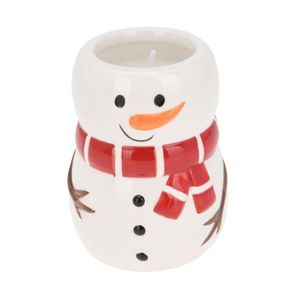 Lumanare Craciun Happy Snowman 7x9 cm imagine