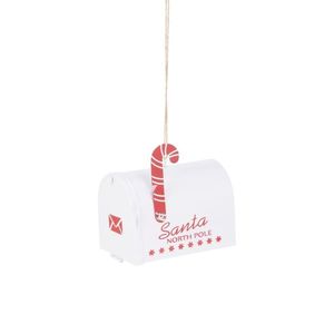 Decoratiune brad din metal Santa's Letters alb 8.5x6x7 cm - modele diverse imagine