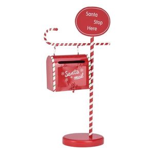 Cutie Postala din metal Santa's Letters rosu 24.5x10x51 cm imagine