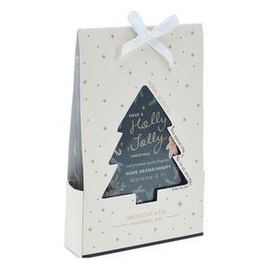 Set 2 saculeti parfumati pentru dulap Mistletoe and Fir verde 9x14 cm imagine