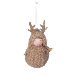 Decoratiune brad Sweet Reindeer maro 7x13 cm imagine